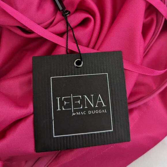 Ieena for Mac Duggal Pink Jersey One Shoulder Drape Back Gown Size 8 26512 - Picture 12 of 13
